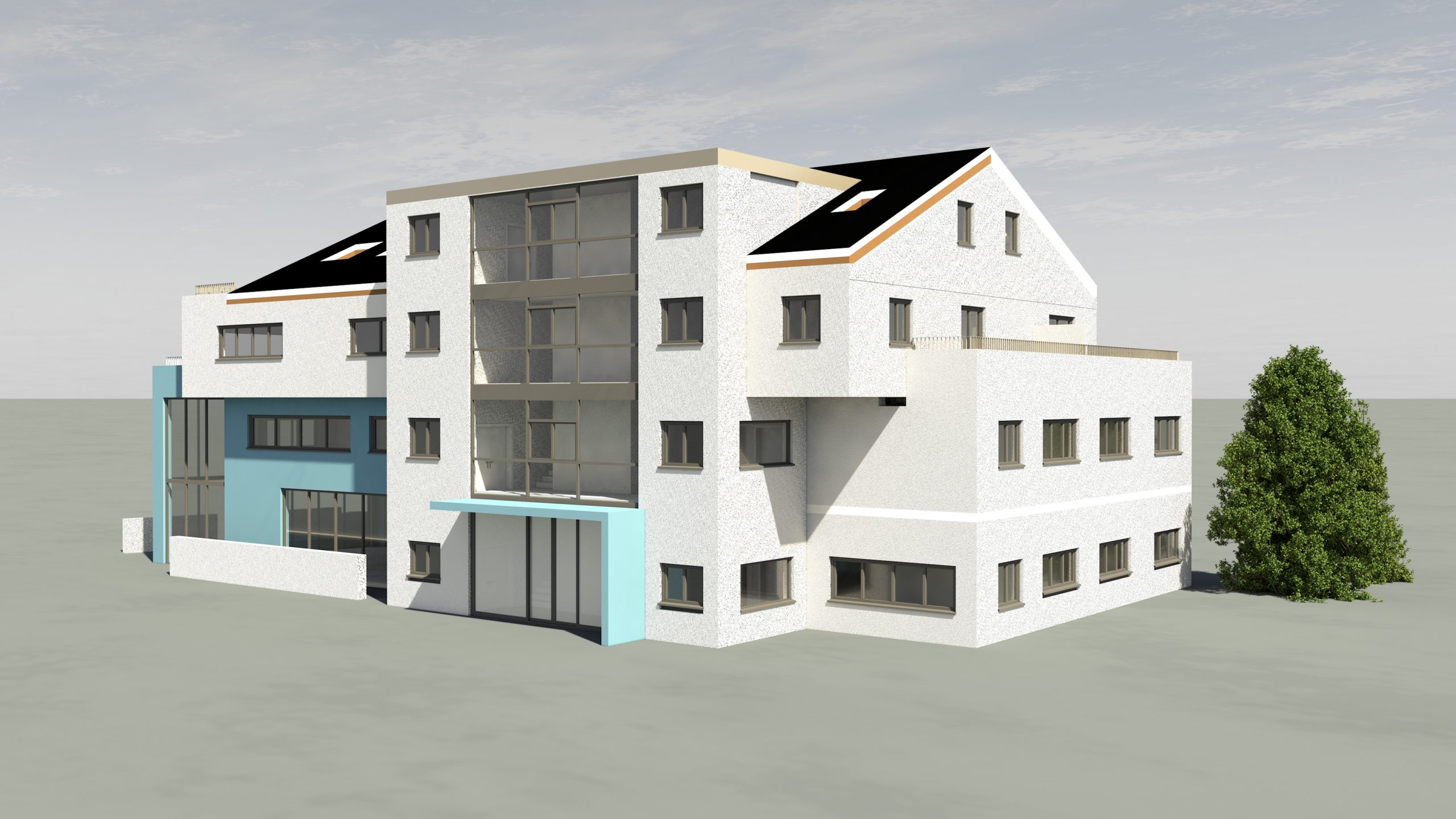 geplantes Hospiz- und Palliativzentrum von der Seite