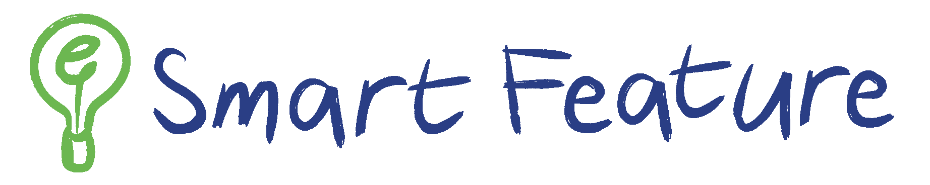 gezeichnete Glühbirne, Text: Smart Feature